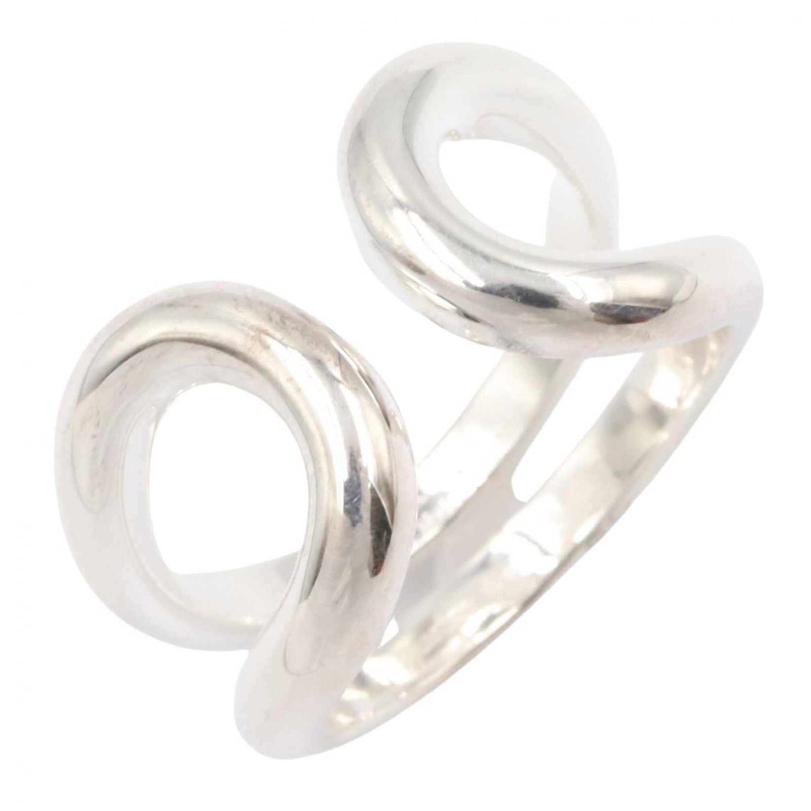 HERMES Band Ring Silver 925: HERMES Band Ring Silver 925 Silver 925 band ring from Hermes, featuring a sleek and modern design. This women's band ring is made from high-quality silver and has a US size of 6.5, with a width of
