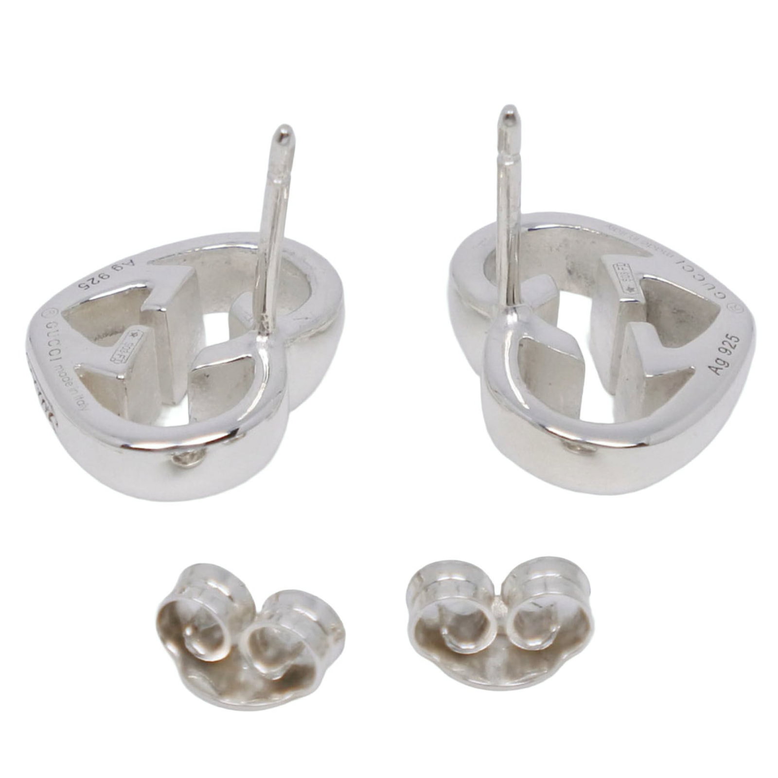 GUCCI Stud Earrings Silver 925 - 4