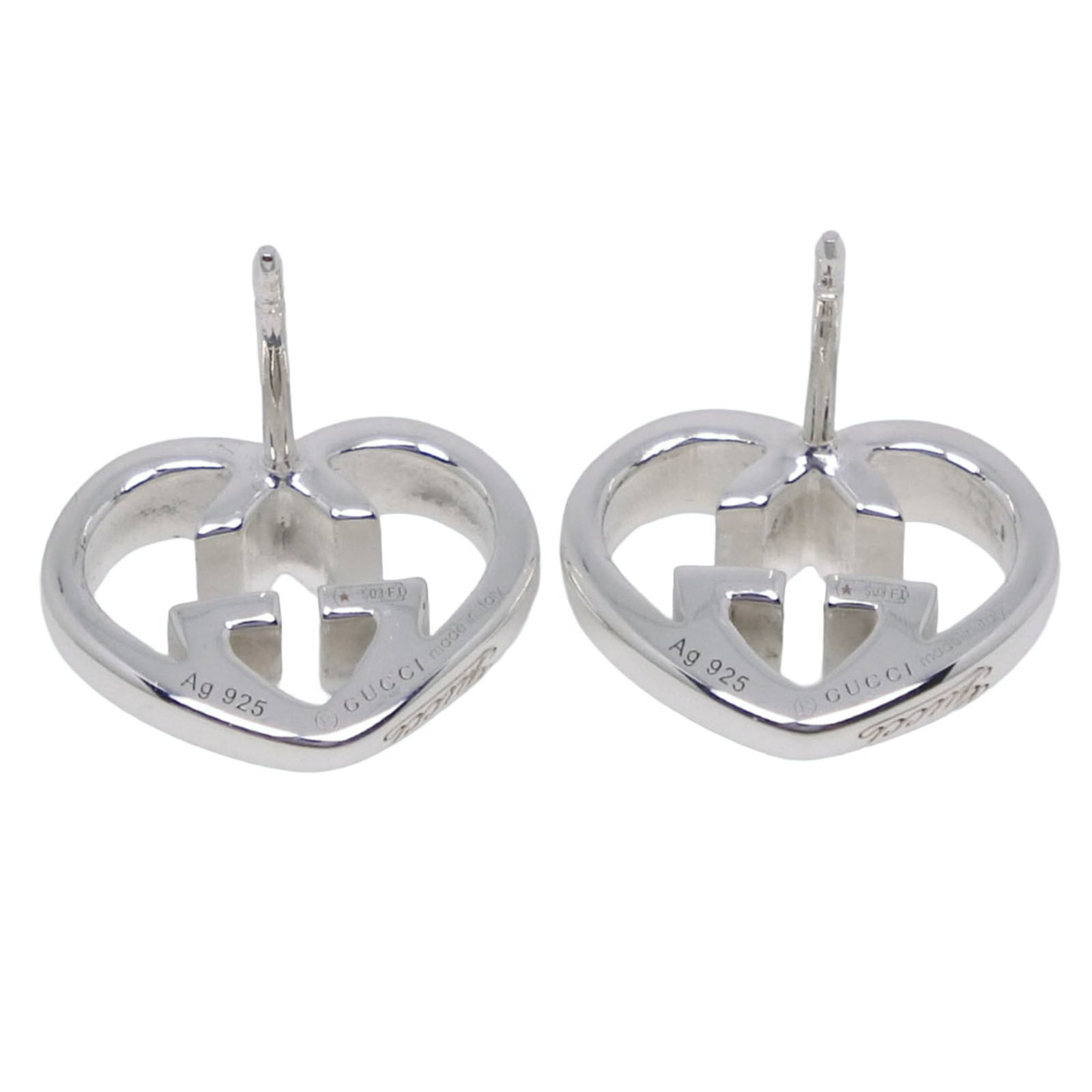 GUCCI Stud Earrings Silver 925 - 5