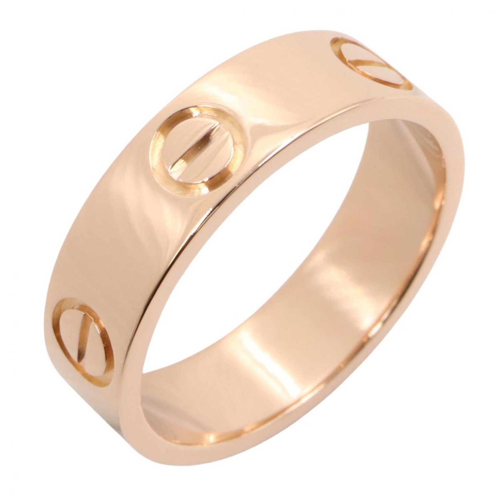 CARTIER Band Ring Pink Gold (18K): CARTIER Band Ring Pink Gold (18K) Pink gold (18K) band ring from Cartier, with a 52 US size and 6.5 condition, offering a subtle touch of elegance. This like-new used ring boasts a refined pink gold