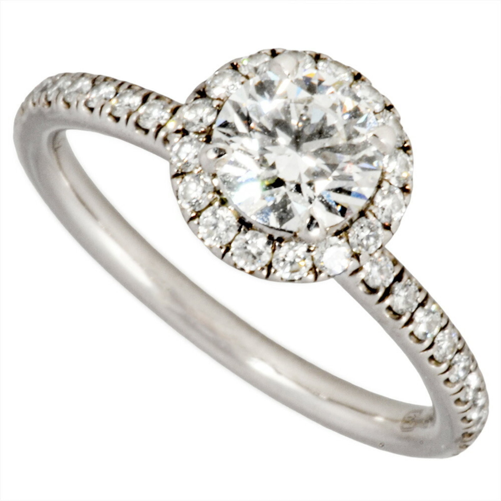 HARRY WINSTON Band Ring Platinum 950: HARRY WINSTON Band Ring Platinum 950 Platinum 950 band ring from Harry Winston, featuring a 0.51 carat diamond with a VS1 clarity grade, set in a sleek and slender design. The ring's platinum 950