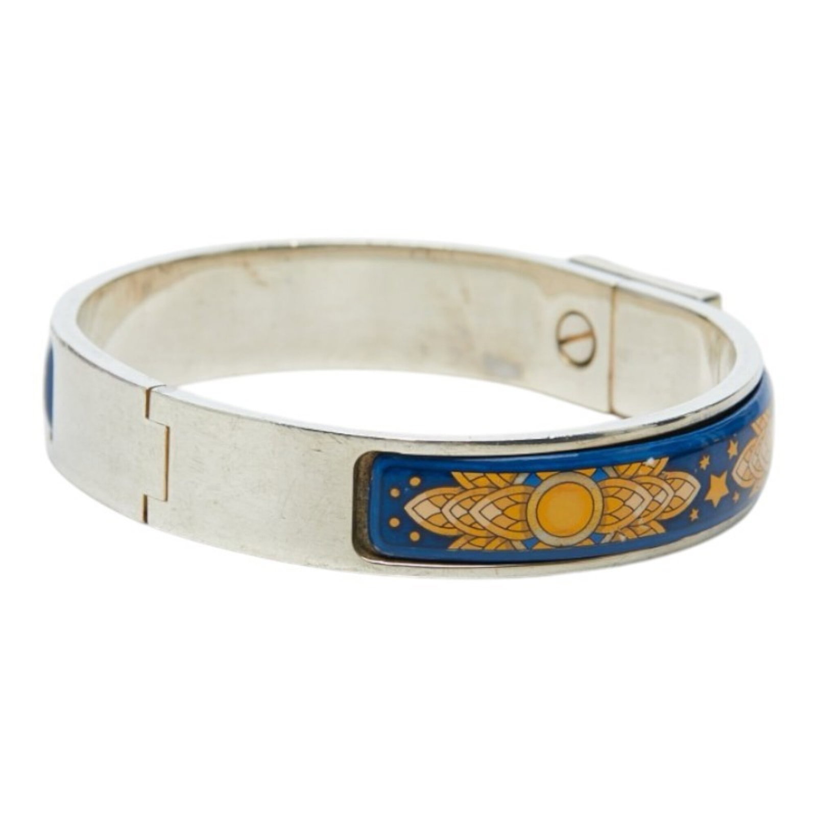 HERMES Bangle Enamel Silver 925 - 2