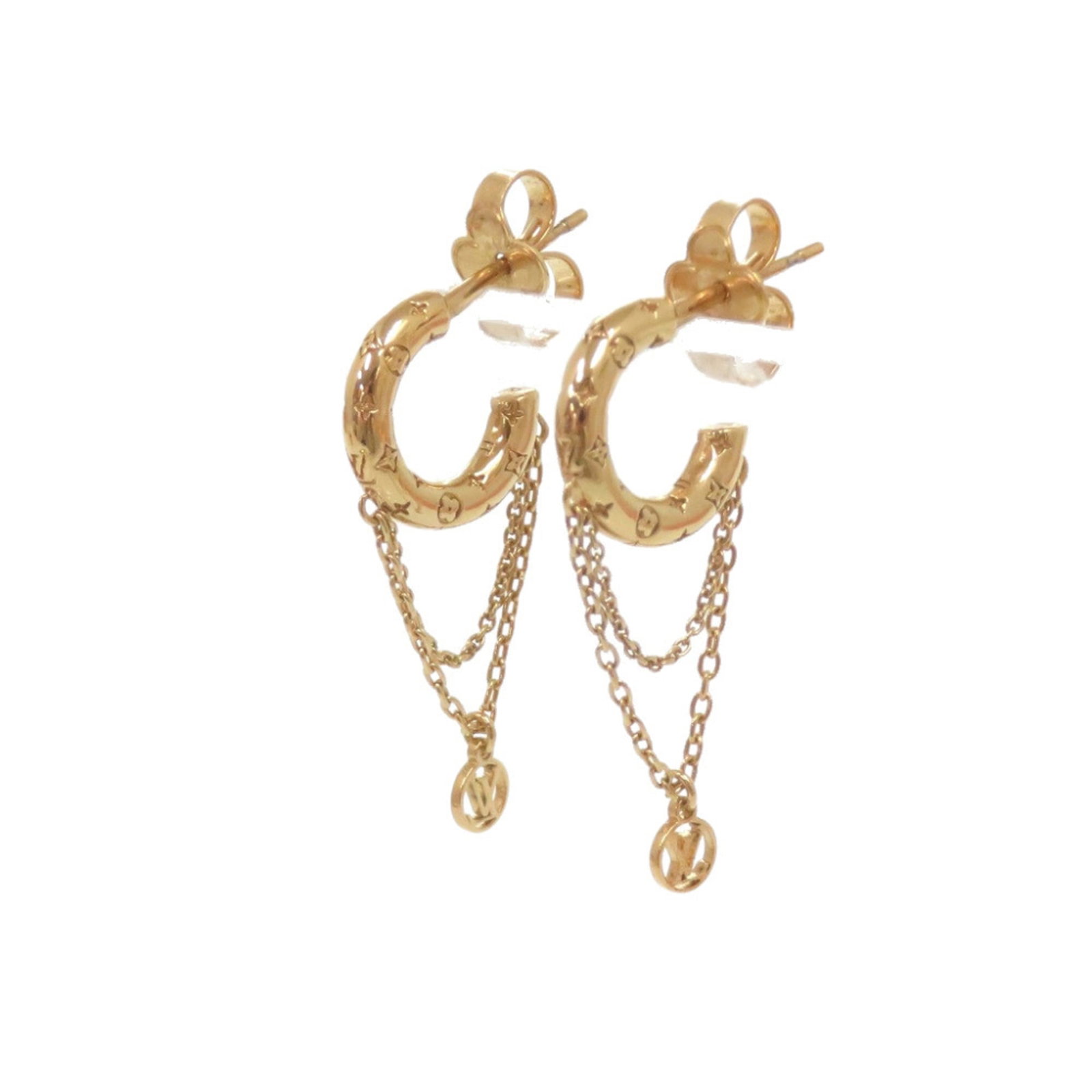 LOUIS VUITTON Hoop Earrings Metal: LOUIS VUITTON Hoop Earrings Metal Gold Hoop Earrings from Louis Vuitton in Excellent Condition. Made from metal, these hoop earrings feature a 12.00mm diameter and are available in gold color. With a