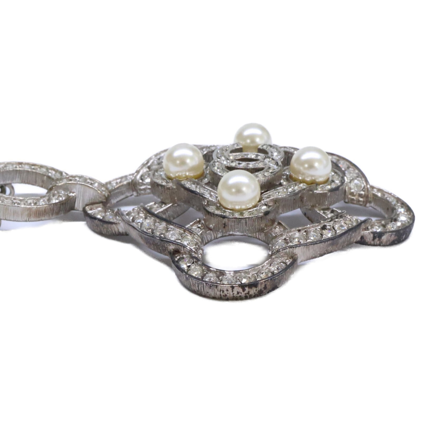 CHANEL Silver Necklace - 4