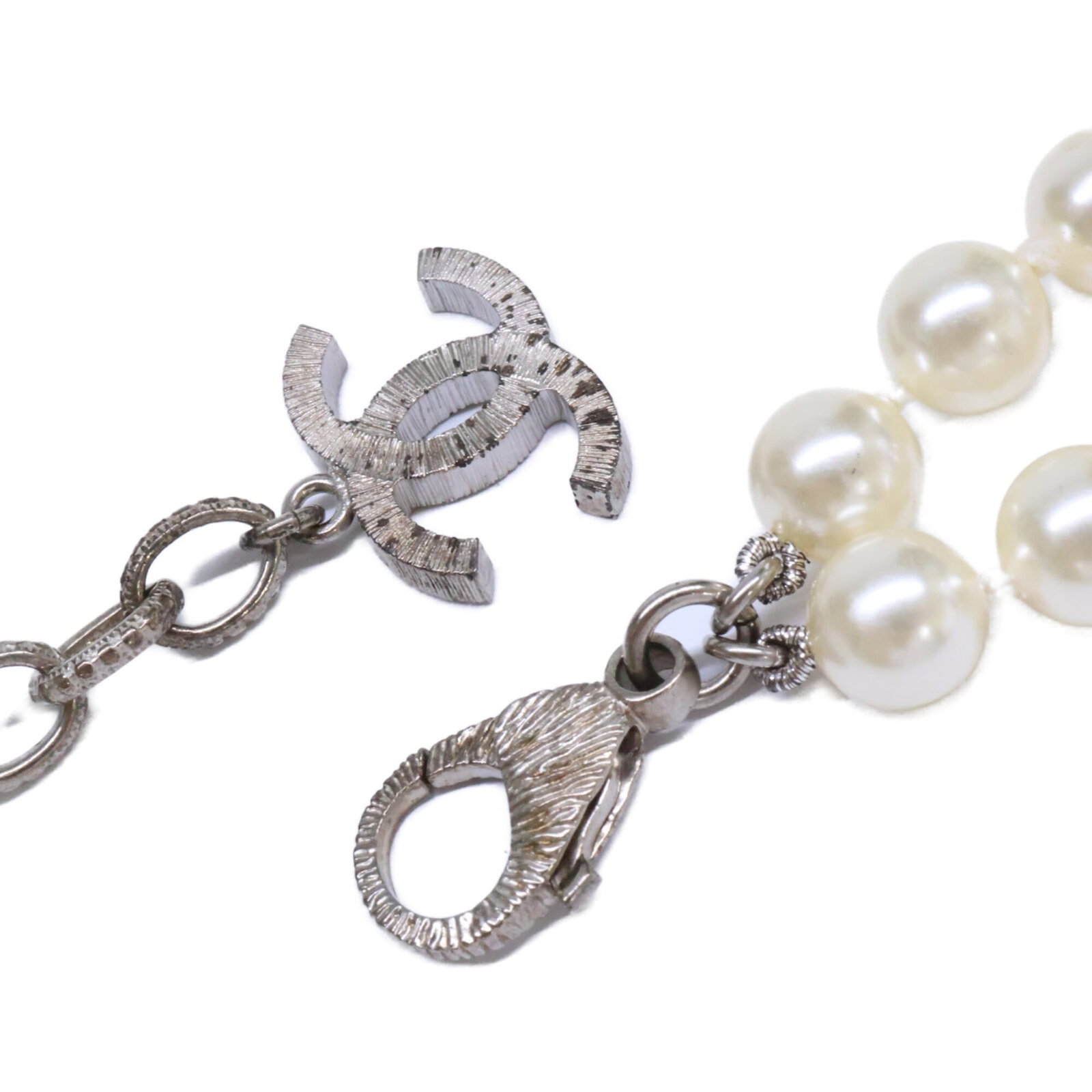 CHANEL Silver Necklace - 8
