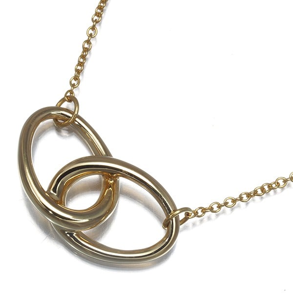 Tiffany&Co. Necklace Double Loop 18K 750 Yellow Gold: Tiffany&Co. Necklace Double Loop 18K 750 Yellow Gold Tiffany&Co. Necklace Double Loop 18K 750 Yellow Gold is a stunning piece of 18k yellow gold jewelry, featuring a sleek double loop design by Elsa