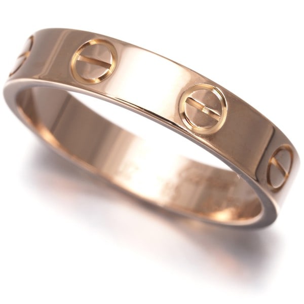 Cartier Ring Love Wedding Band Sm Eu50 18K 750 Rose Gold: Cartier Ring Love Wedding Band Sm Eu50 18K 750 Rose Gold Cartier's 18k rose gold Love Ring wedding band boasts a sleek, 3.6mm wide design, perfectly suited for those seeking a classic and elegant look