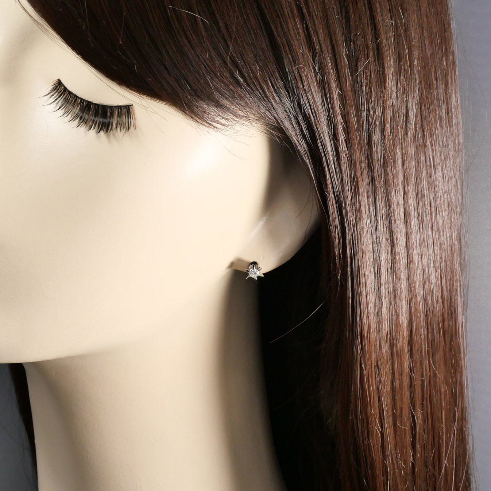 Stud Earrings Platinum 900 - 4