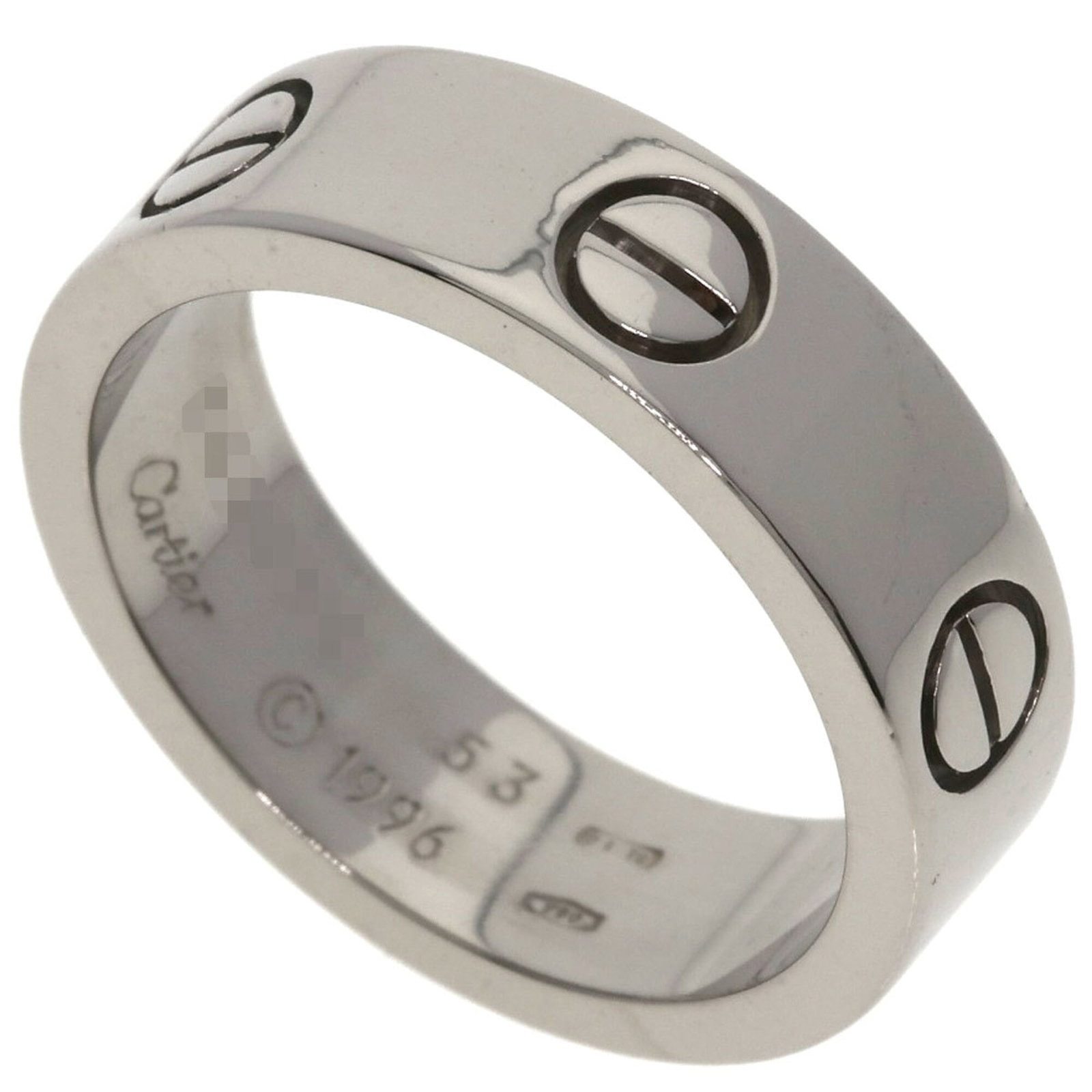 CARTIER Band Ring: CARTIER Band Ring Cartier's iconic band ring is a timeless piece of elegance, featuring 18K white gold and a sleek, slender design. With a subtle 5.5mm width and a US size of 6.5, this ring is