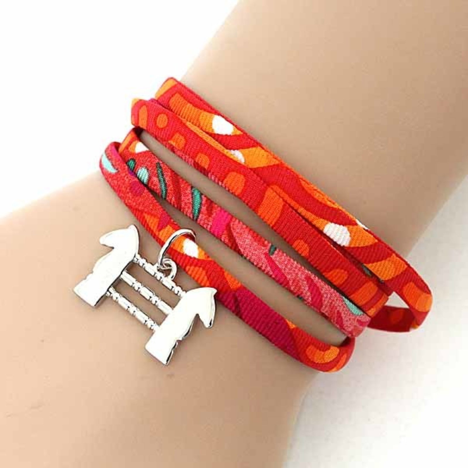 HERMES Charm Bracelet Silk - 6