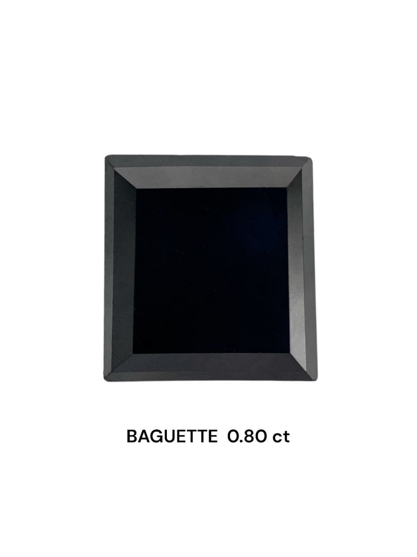 Baguette 0.8ct Fancy Black VVS2 - Loose Natural Diamond: Baguette 0.8ct Fancy Black VVS2 - Loose Natural Diamond The 0.8ct Fancy Black VVS2 diamond boasts exceptional clarity and polish, with a Fancy Black color that sets it apart from more common white
