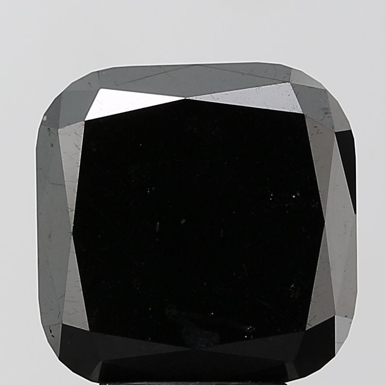 Cushion Brilliant 4.18ct Fancy Black VVS2 - Loose Natural Diamond: Cushion Brilliant 4.18ct Fancy Black VVS2 - Loose Natural Diamond 4.18ct Fancy Black VVS2 Diamond - A Rare and Exceptional Natural Gemstone. This cushion brilliant diamond boasts an impressive 4.18