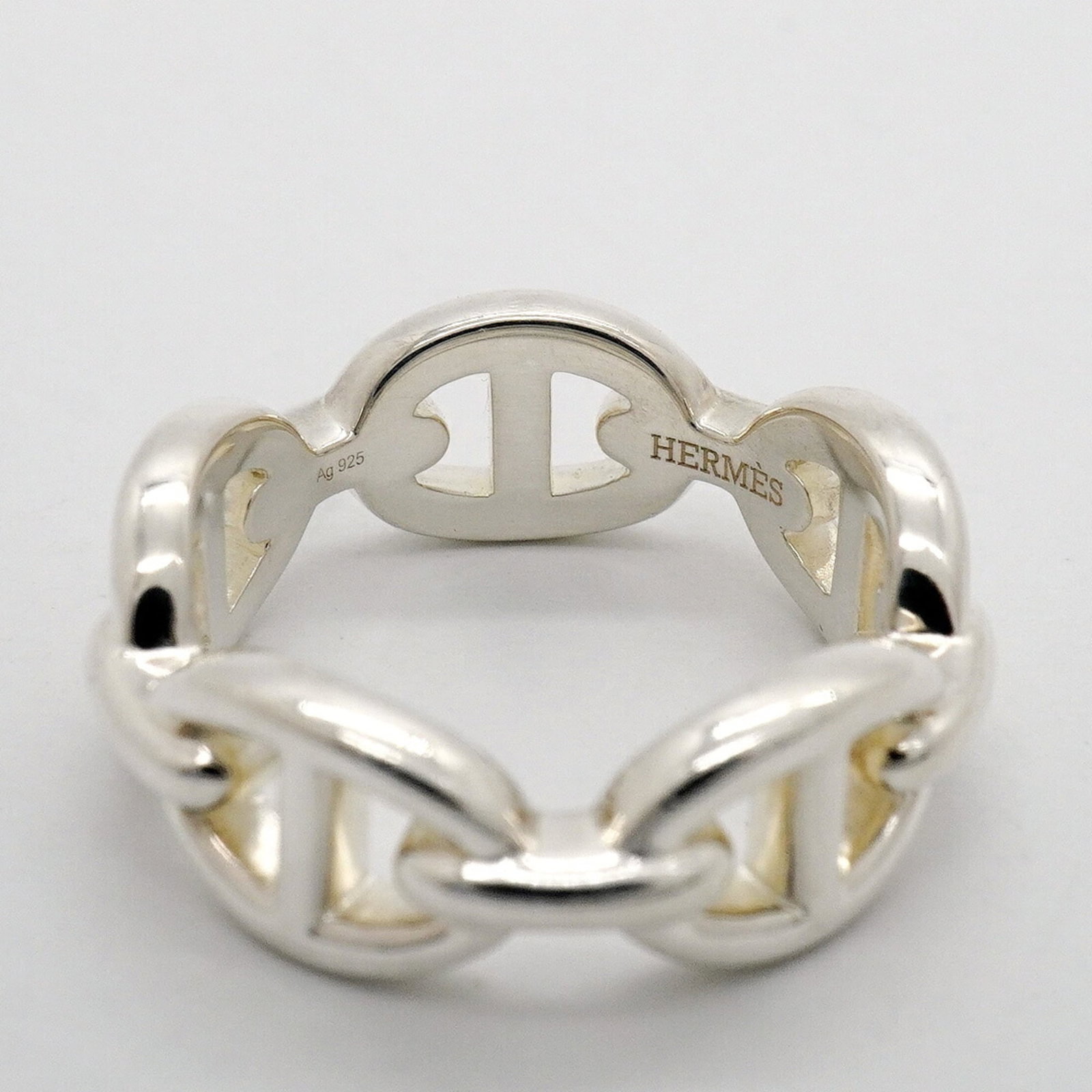 HERMES Band Ring Silver 925 - 4