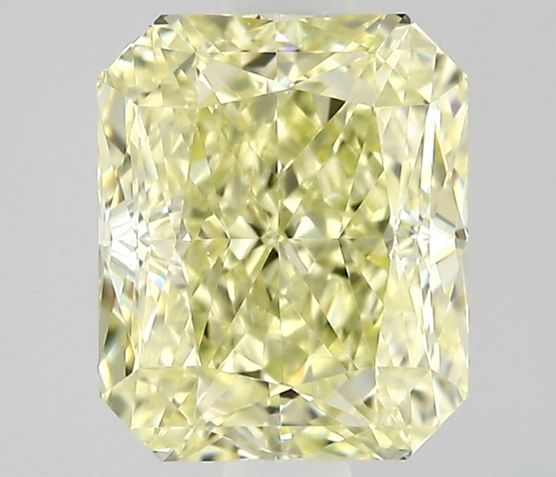 GIA Radiant 0.65ct Fancy Light Yellow VVS1 - Loose Natural Diamond: GIA Radiant 0.65ct Fancy Light Yellow VVS1 - Loose Natural Diamond GIA-certified, this 0.65ct Fancy Light Yellow VVS1 diamond boasts exceptional clarity and a vibrant, sunny hue. Its EX polish and GD