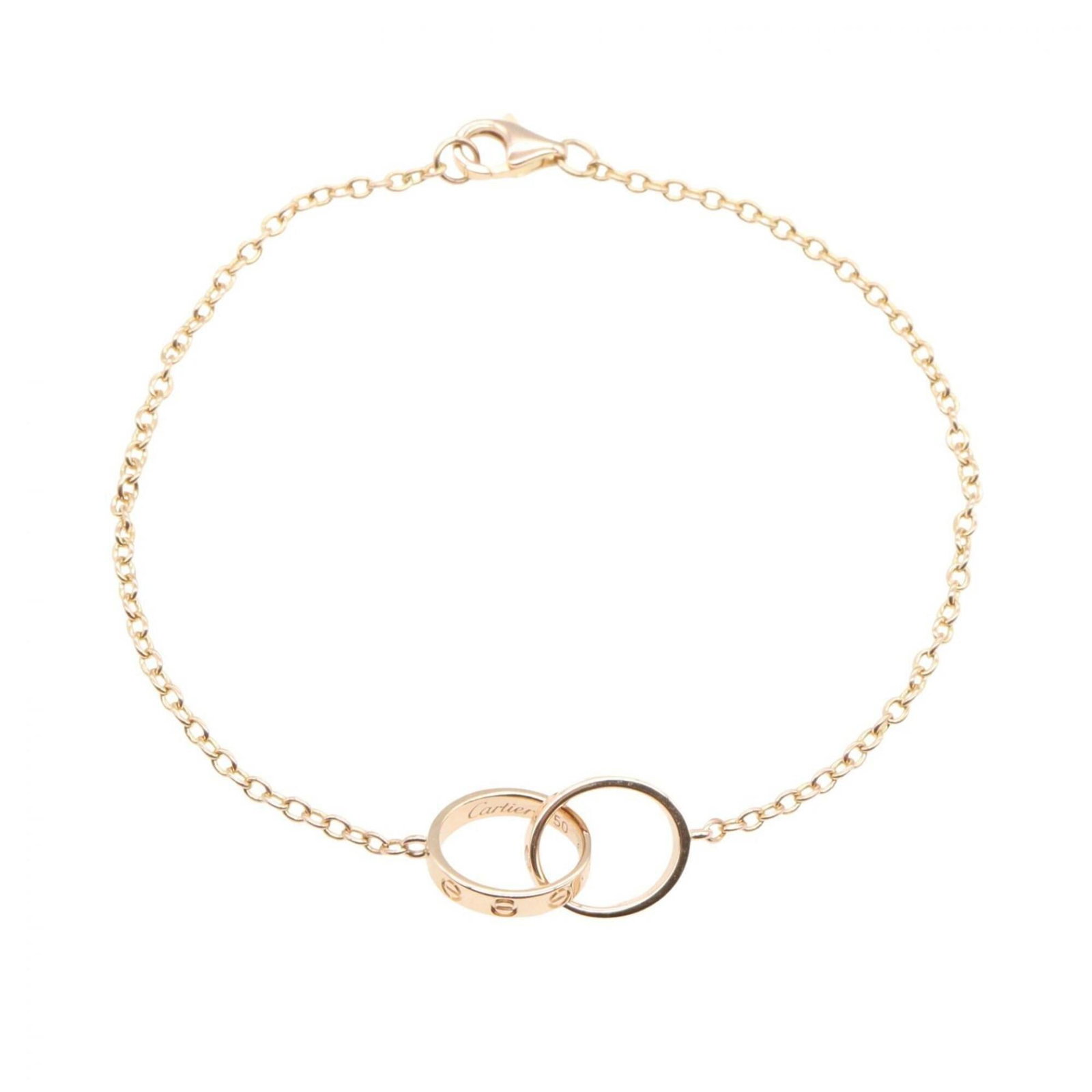 CARTIER Charm Bracelet Pink Gold (18K): CARTIER Charm Bracelet Pink Gold (18K) Pink gold (18K) charm bracelet from Cartier, featuring a delicate and elegant design. This 18cm / 7.08'' long charm bracelet is in like new condition, with only