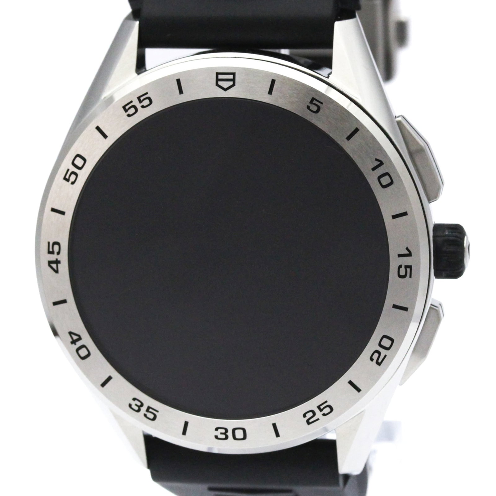 TAG HEUER Wristwatch Stainless Steel: TAG HEUER Wristwatch Stainless Steel Stainless steel case and rubber band provide a sporty look and feel, while the quartz movement ensures reliable timekeeping. This TAG HEUER Connected watch feature