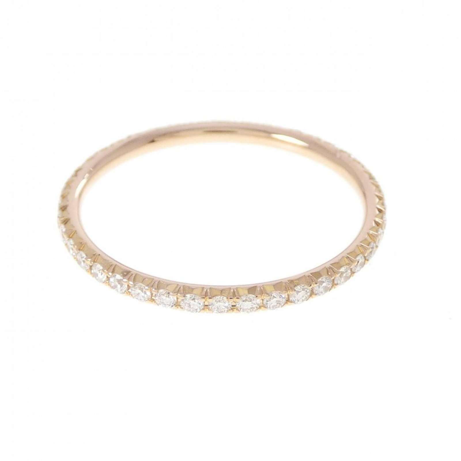 TIFFANY Band Ring Pink Gold (18K): TIFFANY Band Ring Pink Gold (18K) Pink gold band ring from Tiffany, featuring 18K material and a US size 5.5. This like new used ring boasts excellent condition with no visible wear, making it a