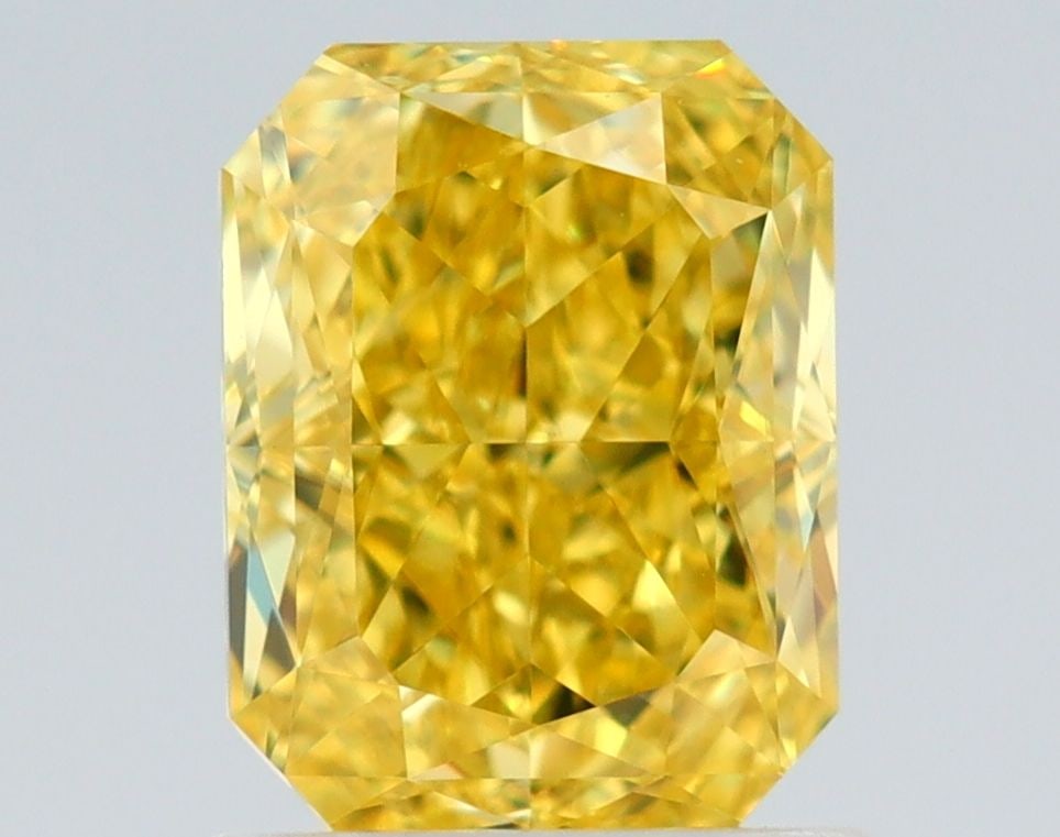 GIA Radiant 1.31ct Fancy Vivid Yellow VVS1 - Loose Natural Diamond: GIA Radiant 1.31ct Fancy Vivid Yellow VVS1 - Loose Natural Diamond GIA-certified, this 1.31ct Fancy Vivid Yellow VVS1 diamond boasts exceptional color and clarity, with a high level of polish and