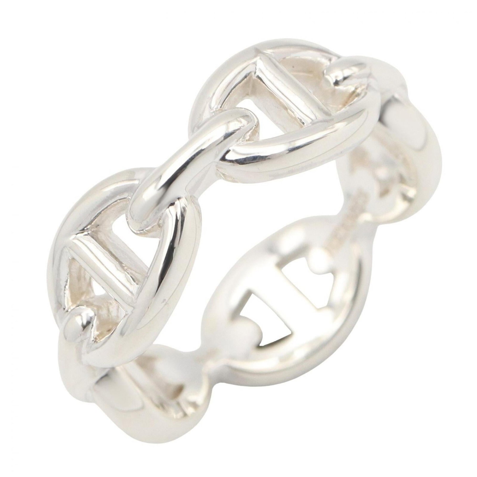 HERMES Band Ring Silver 925