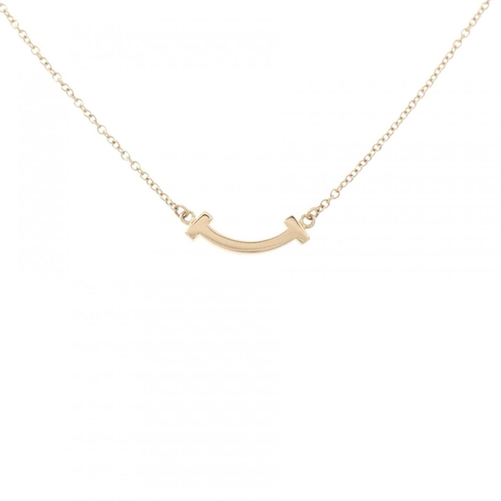 TIFFANY Pink Gold (18K): TIFFANY Pink Gold (18K) Pink gold (18K) pendant necklace from Tiffany, featuring a 3.4mm x 13.3mm pendant suspended from a chain with a 41 cm - 46 cm neck circumference. This necklace is in like new