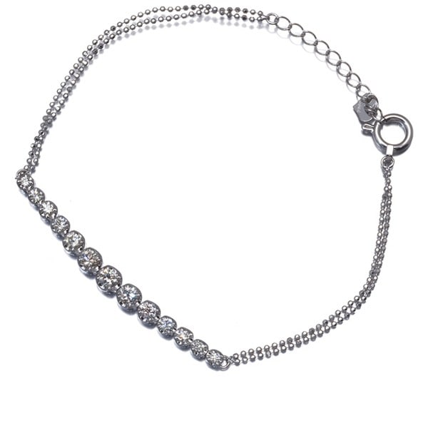 Diamond 0.70Ct Bracelet 18K 750 White Gold (1 of 5)