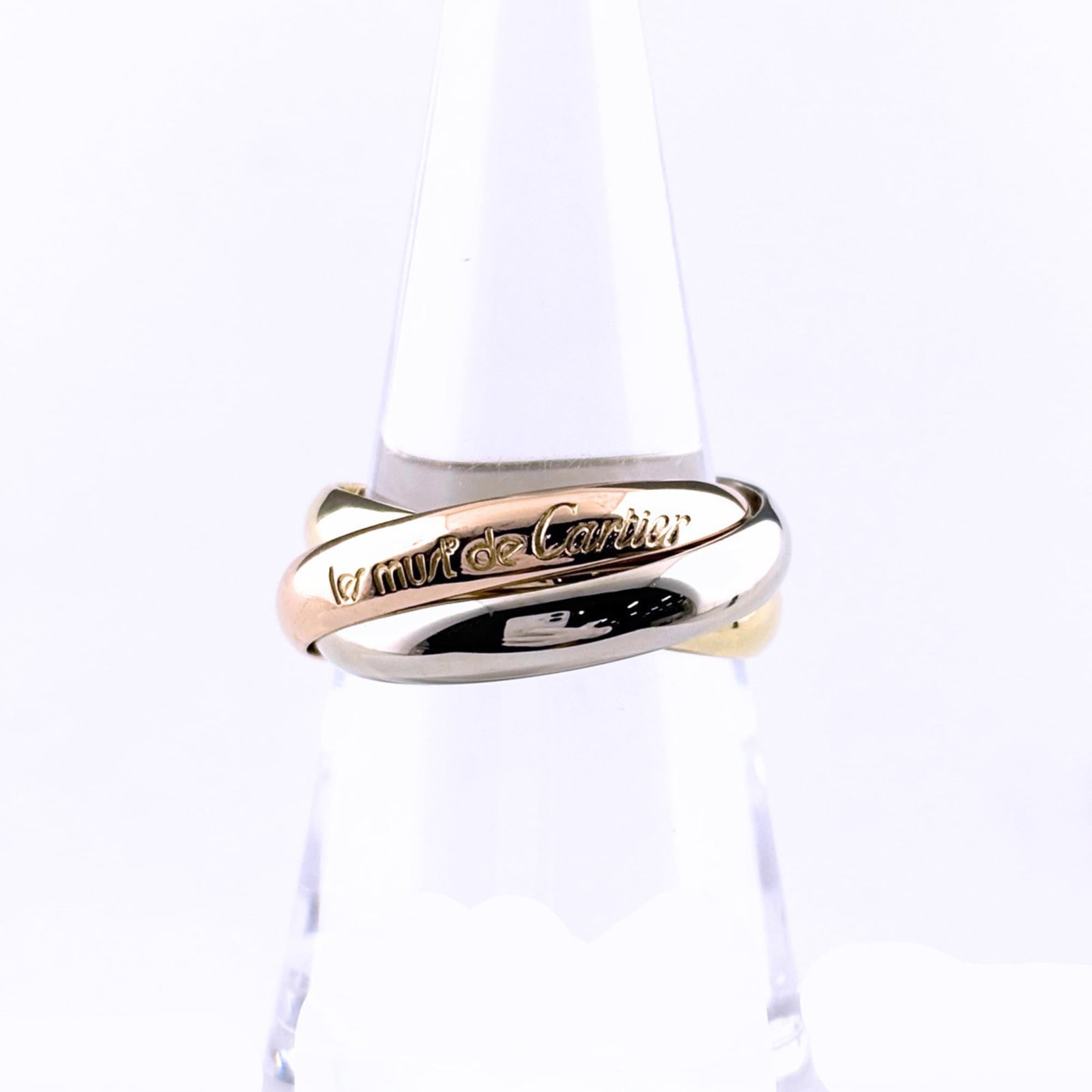 CARTIER Band Ring Pink Gold (18K) White Gold (18K) Yellow Gold (18K): CARTIER Band Ring Pink Gold (18K) White Gold (18K) Yellow Gold (18K) Pink gold, white gold, and yellow gold come together in this 18K band ring from Cartier, featuring a classic design that showcases 