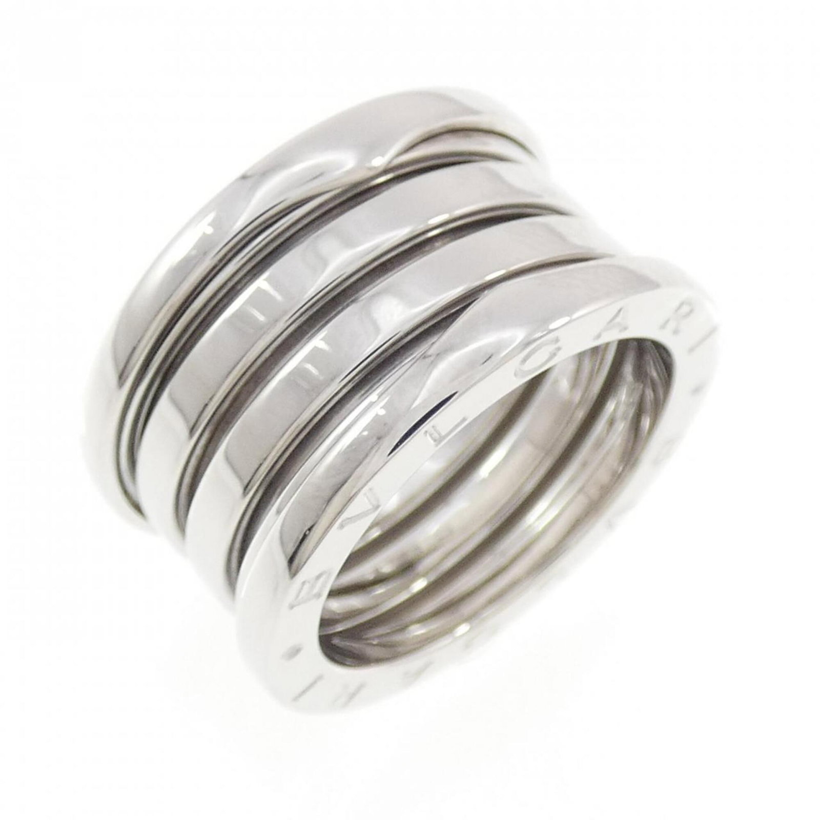BVLGARI Band Ring White Gold (18K): BVLGARI Band Ring White Gold (18K) Bvlgari Band Ring White Gold (18K) is a women's band ring made from 18K white gold. The ring features a classic design with a simple band style, bearing a