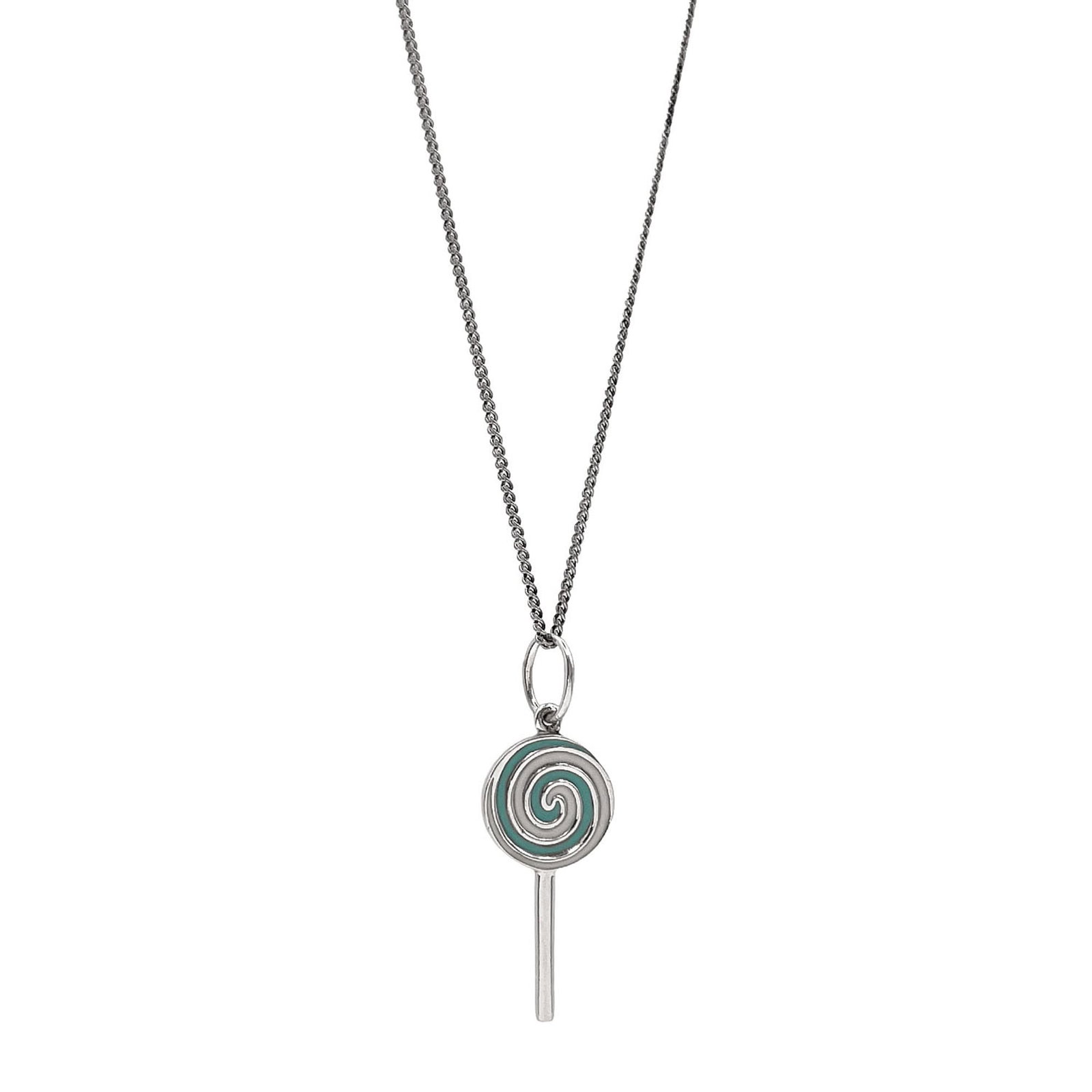 TIFFANY Enamel Silver 925: TIFFANY Enamel Silver 925 Silver Tiffany enamel pendant, 44 cm necklace with a 27mm x 12mm pendant, in very good gently used condition with minor signs of wear. The pendant features a beautiful