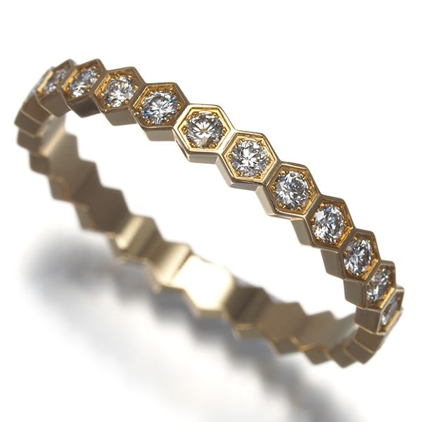 Chaumet Ring Diamond Bee De Chaumet Bee My Love Full Eternity Eu50 18K Yg (1 of 5)