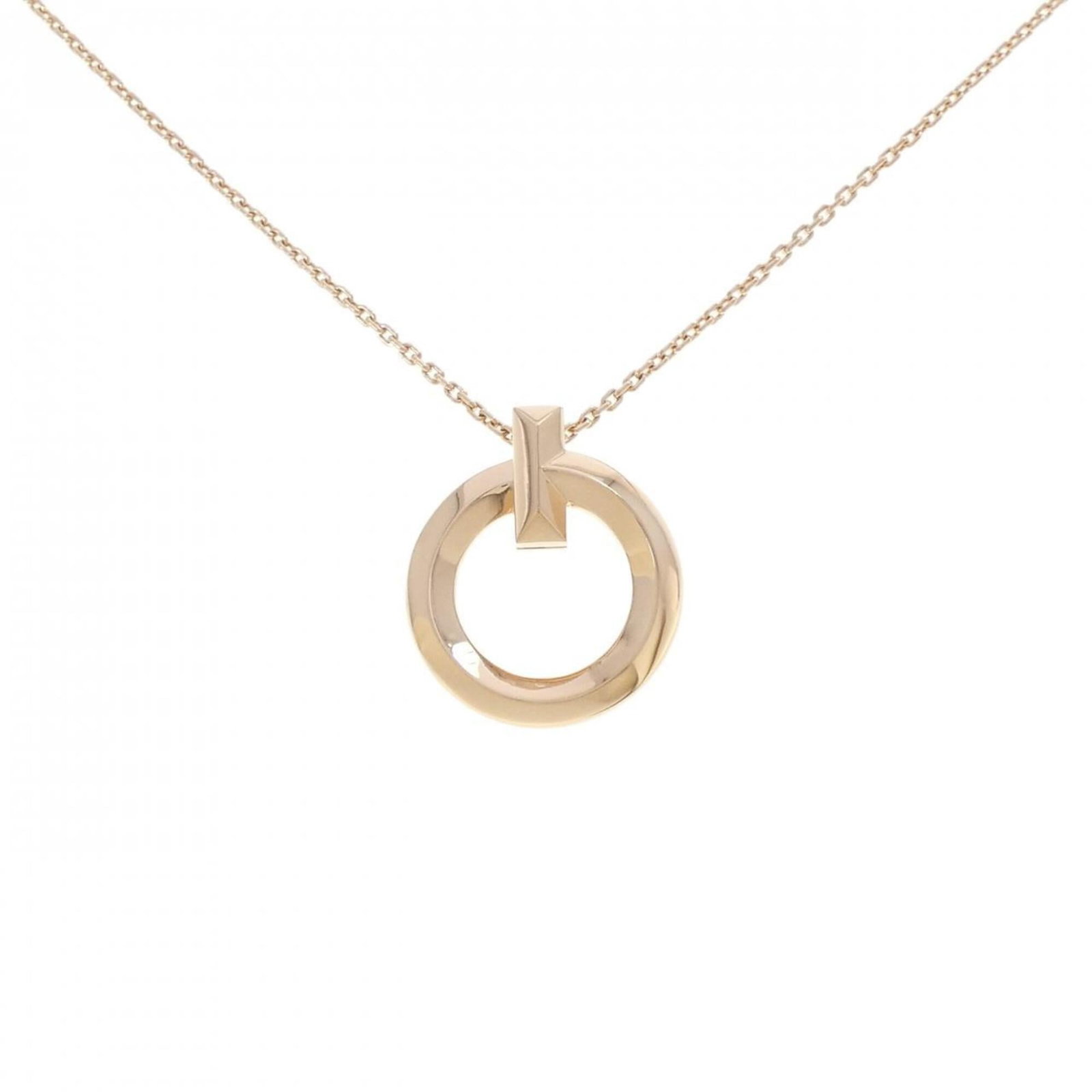 TIFFANY Pink Gold (18K): TIFFANY Pink Gold (18K) Pink gold (18K) pendant necklace from Tiffany, featuring a 25mm x 21.6mm pendant that fits a 41 cm - 46 cm neck circumference. This necklace is in like new condition, with only