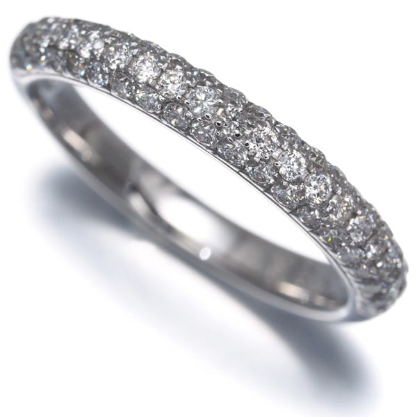 Vendome Ring Diamond 0.44Ct Paved Us5 18K 750 White Gold: Vendome Ring Diamond 0.44Ct Paved Us5 18K 750 White Gold Vendome Ring Diamond 0.44Ct Paved Us5 18K 750 White Gold: A stunning 18k white gold ring featuring a 0.44ct diamond pave setting, creating a