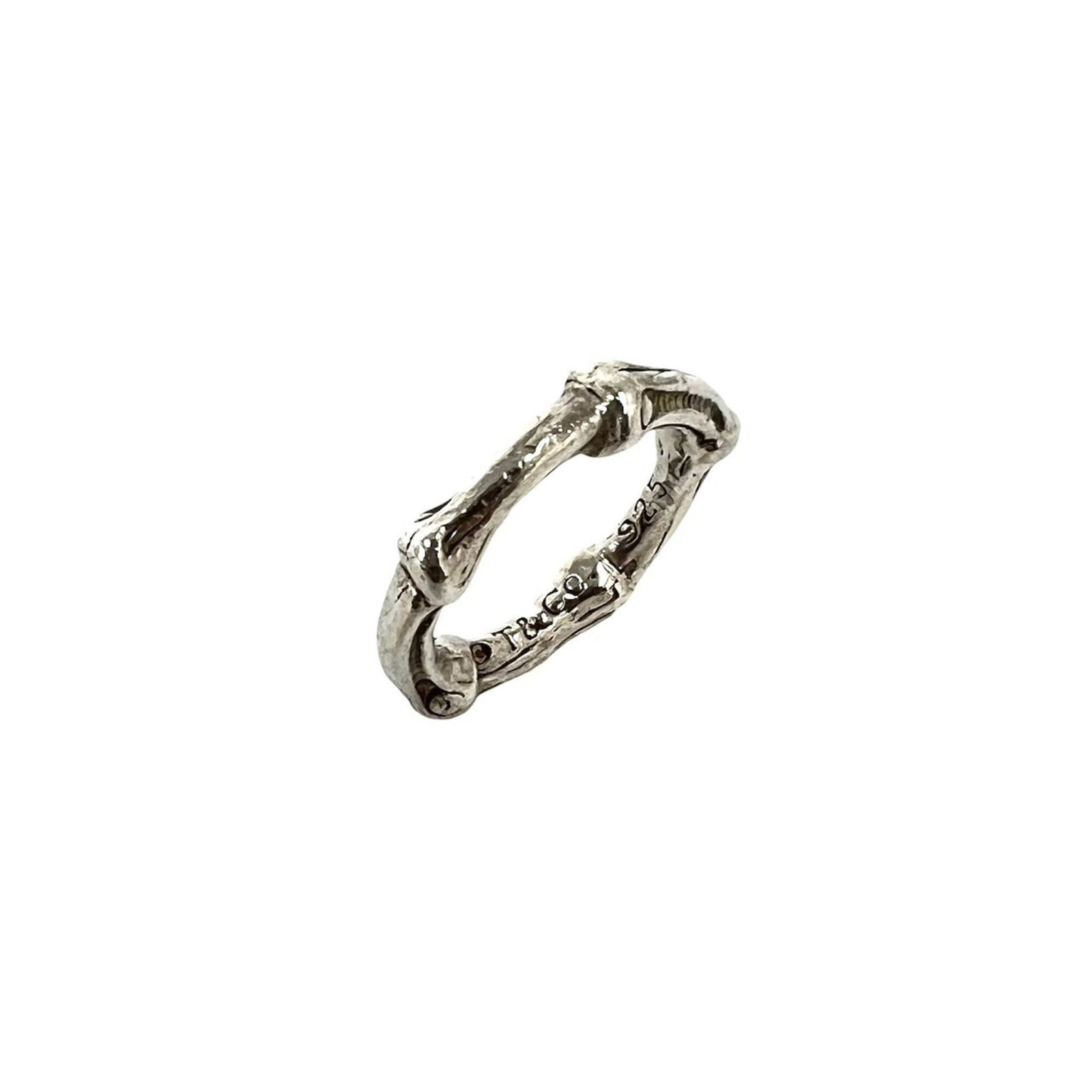 TIFFANY Band Ring Silver 925: TIFFANY Band Ring Silver 925 Silver 925 band ring from Tiffany, a classic design with visible wear, scratches, and scuffs. The item is fully functional and in good overall condition, bearing a signatu