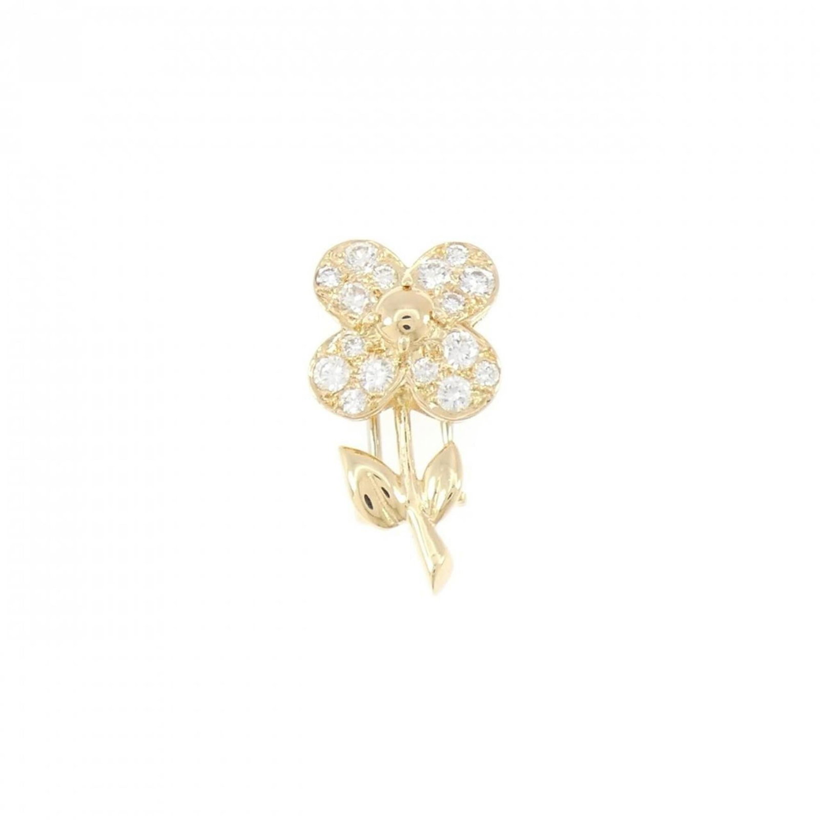 VAN CLEEF & ARPELS Brooch Yellow Gold (18K): VAN CLEEF & ARPELS Brooch Yellow Gold (18K) Yellow gold (18K) brooch from Van Cleef & Arpels, featuring a 0.36ct diamond. This piece is in like new condition, with only the faintest traces of wear, an