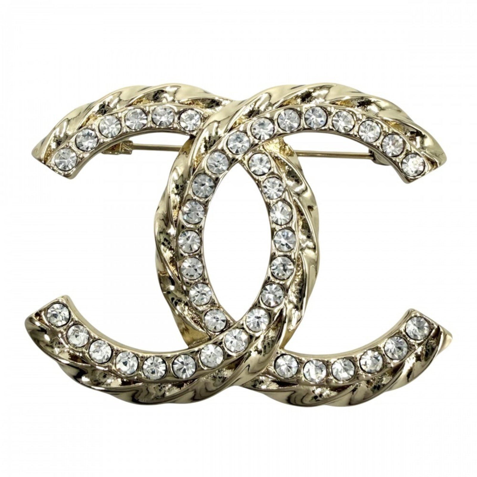 CHANEL Brooch Gold Plating Rhinestone (1 of 7)
