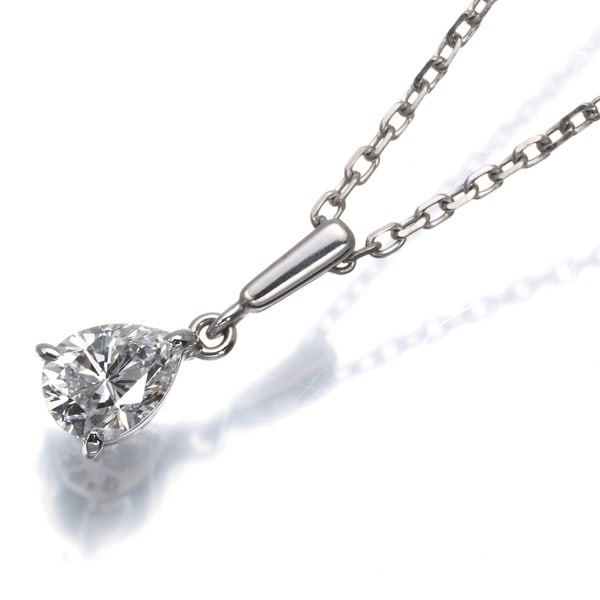 Mikimoto Necklace Diamond 0.425Ct Pear-Shaped Solitaire 18K Wg: Mikimoto Necklace Diamond 0.425Ct Pear-Shaped Solitaire 18K Wg The Mikimoto Necklace features a stunning 0.425ct pear-shaped solitaire diamond set in 18k white gold, creating a sophisticated and