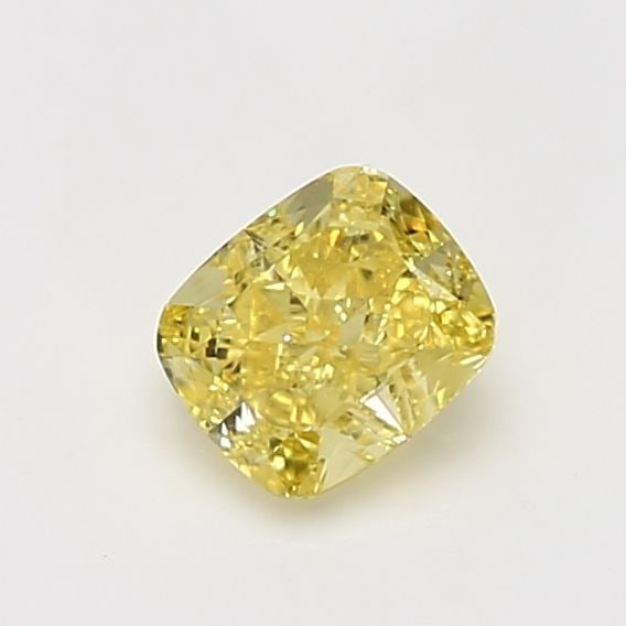 GIA Cushion Brilliant 0.76ct Fancy Vivid Yellow VVS1 - Loose Natural Diamond: GIA Cushion Brilliant 0.76ct Fancy Vivid Yellow VVS1 - Loose Natural Diamond GIA certified, this 0.76ct Fancy Vivid Yellow VVS1 diamond boasts exceptional clarity and color, with a high level of
