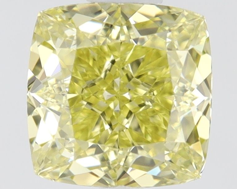 GIA Cushion Brilliant 0.57ct Fancy Greenish Yellow VVS2 - Loose Natural Diamond: GIA Cushion Brilliant 0.57ct Fancy Greenish Yellow VVS2 - Loose Natural Diamond GIA certified 0.57ct Fancy Greenish Yellow VVS2 diamond, showcasing EX polish and symmetry, is a rare natural beauty.