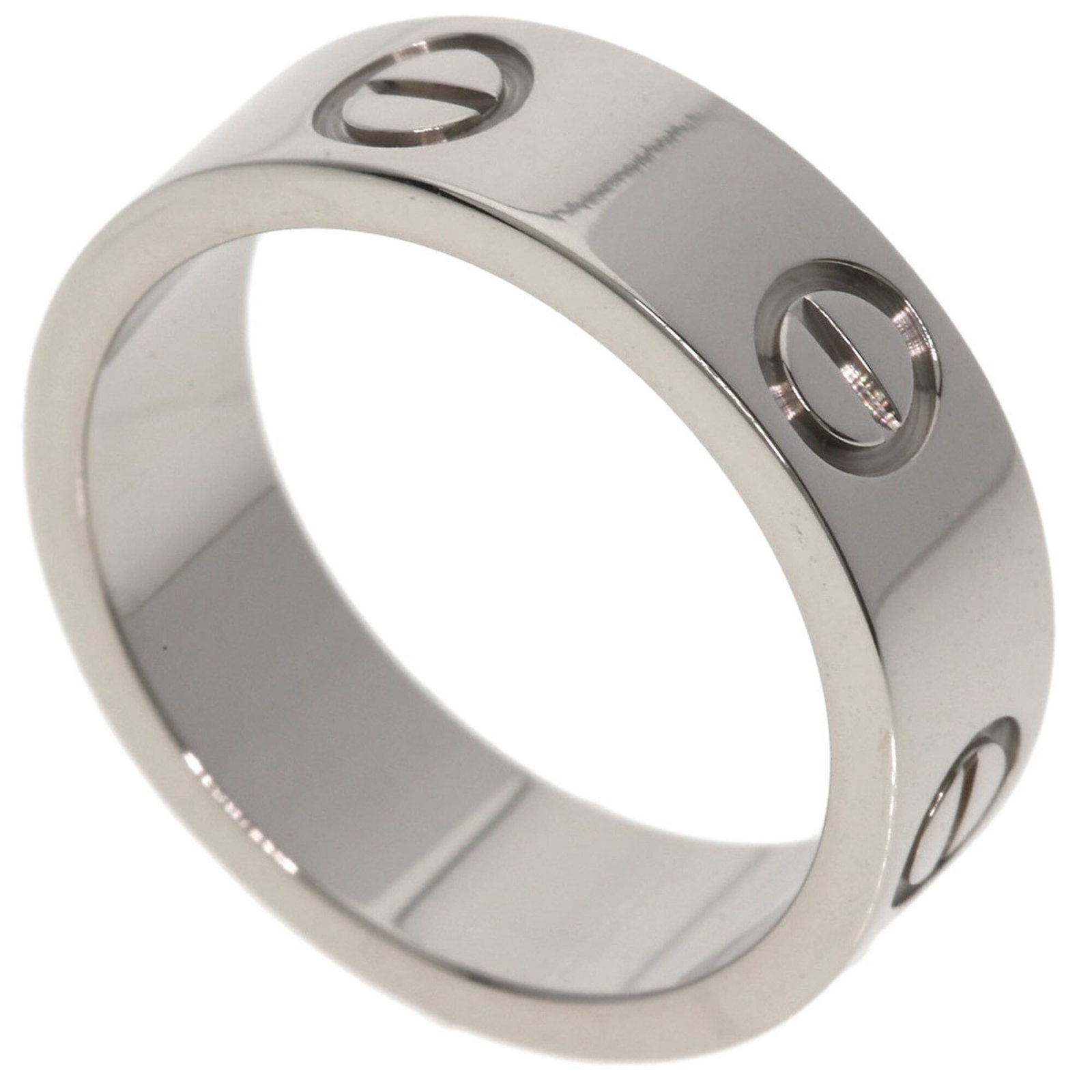 CARTIER Band Ring White Gold (18K): CARTIER Band Ring White Gold (18K) Cartier's iconic band ring is a timeless piece of elegance, featuring 18K white gold and a slender 5.4mm width. This gently used band ring boasts a classic design wi