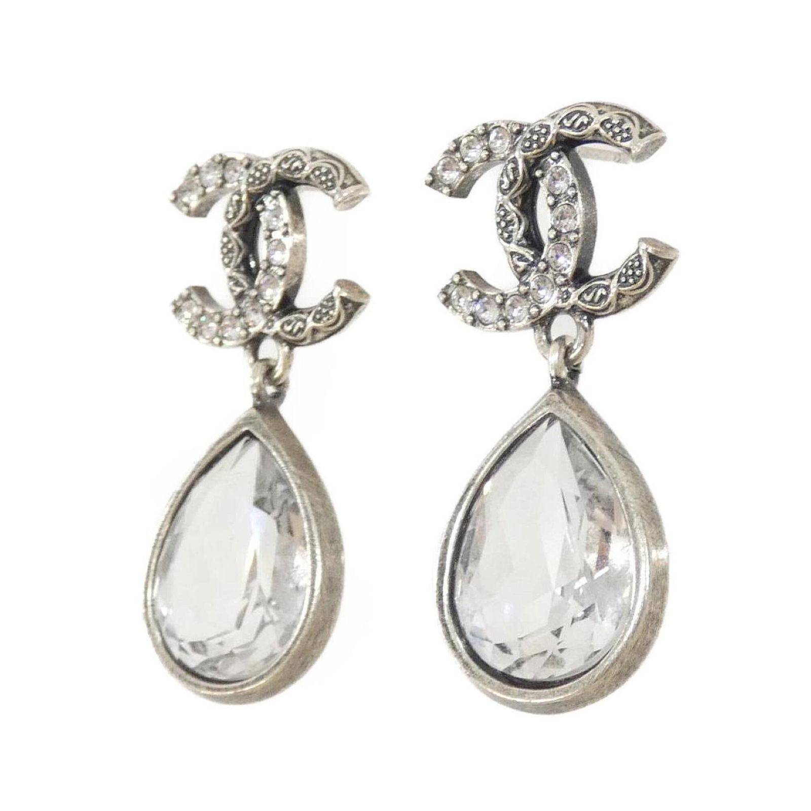 CHANEL Stud Earrings Silver - 2