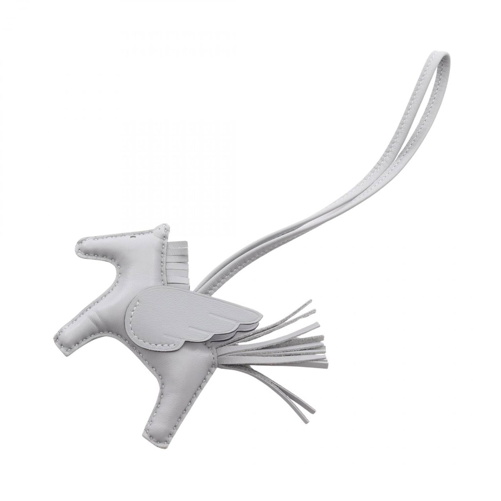 HERMES Handbag Charm Agneau Milo Swift Leather: HERMES Handbag Charm Agneau Milo Swift Leather Agneau Milo Swift Leather Handbag Charm from Hermes, featuring a sleek gray color and made from high-quality Swift leather. This brand new, never used