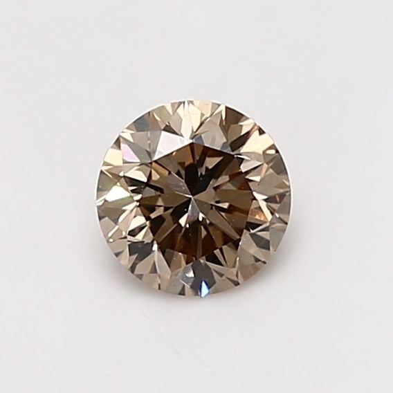 IGI Round 0.63ct Fancy Yellowish Brown VVS2 - Loose Natural Diamond: IGI Round 0.63ct Fancy Yellowish Brown VVS2 - Loose Natural Diamond 0.63ct Fancy Yellowish Brown VVS2 - Loose Natural DiamondThe IGI-certified 0.63ct Fancy Yellowish Brown VVS2 diamond boasts exceptio