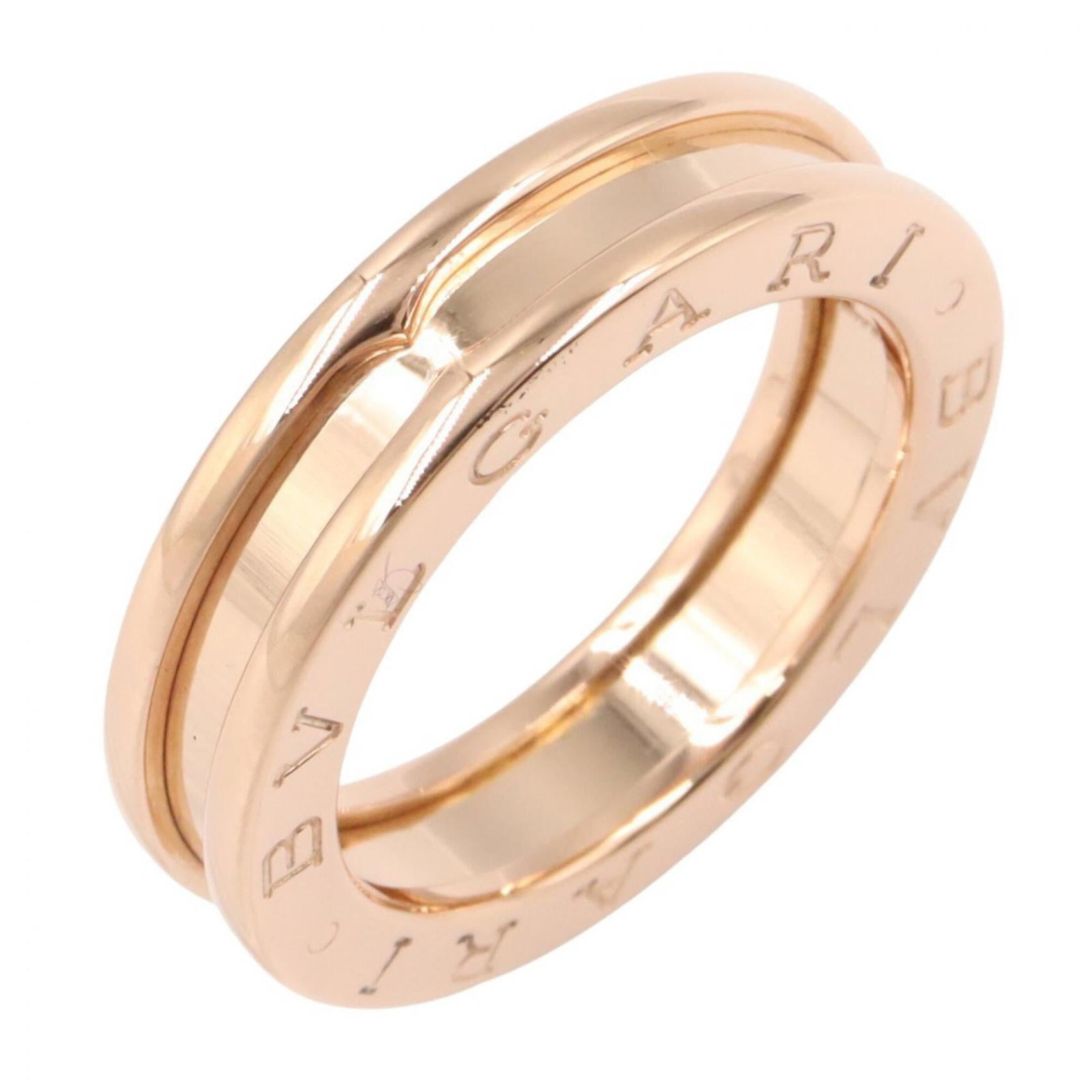BVLGARI Band Ring Pink Gold (18K): BVLGARI Band Ring Pink Gold (18K) Pink gold (18K) BVLGARI Band Ring in excellent condition. This like new band ring features the iconic BVLGARI design in 18K pink gold, a rare and elegant choice. With