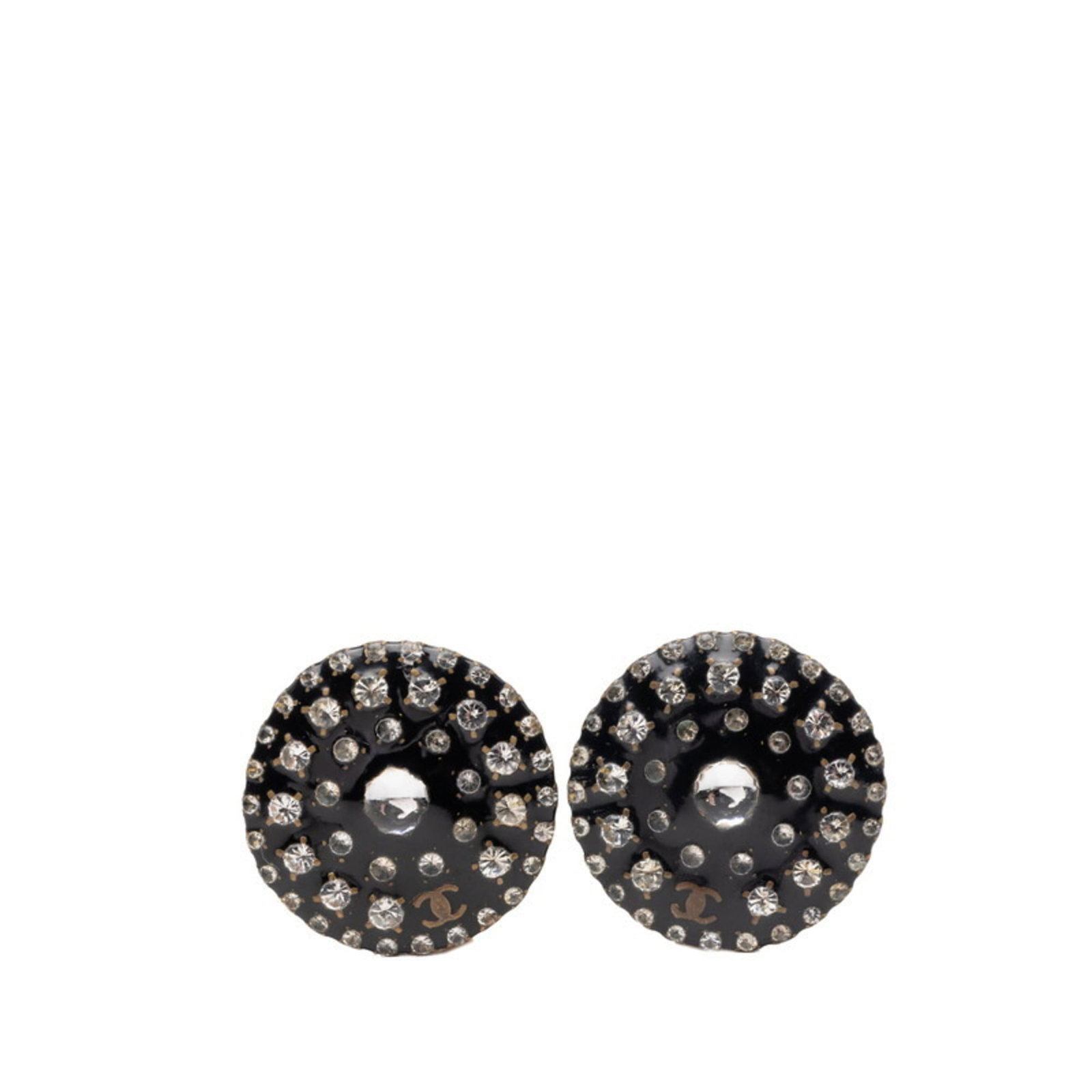 CHANEL Clip Earrings Rhinestone: CHANEL Clip Earrings Rhinestone Chanel Clip Earrings Rhinestone are a statement piece, featuring a sleek design with a prominent rhinestone accent. Made from high-quality rhinestones and available in 
