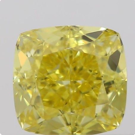 GIA Cushion Brilliant 0.45ct Fancy Vivid Yellow IF - Loose Natural Diamond: GIA Cushion Brilliant 0.45ct Fancy Vivid Yellow IF - Loose Natural Diamond GIA-certified, this 0.45ct Fancy Vivid Yellow IF diamond boasts exceptional color and clarity, with a vibrant yellow hue and 