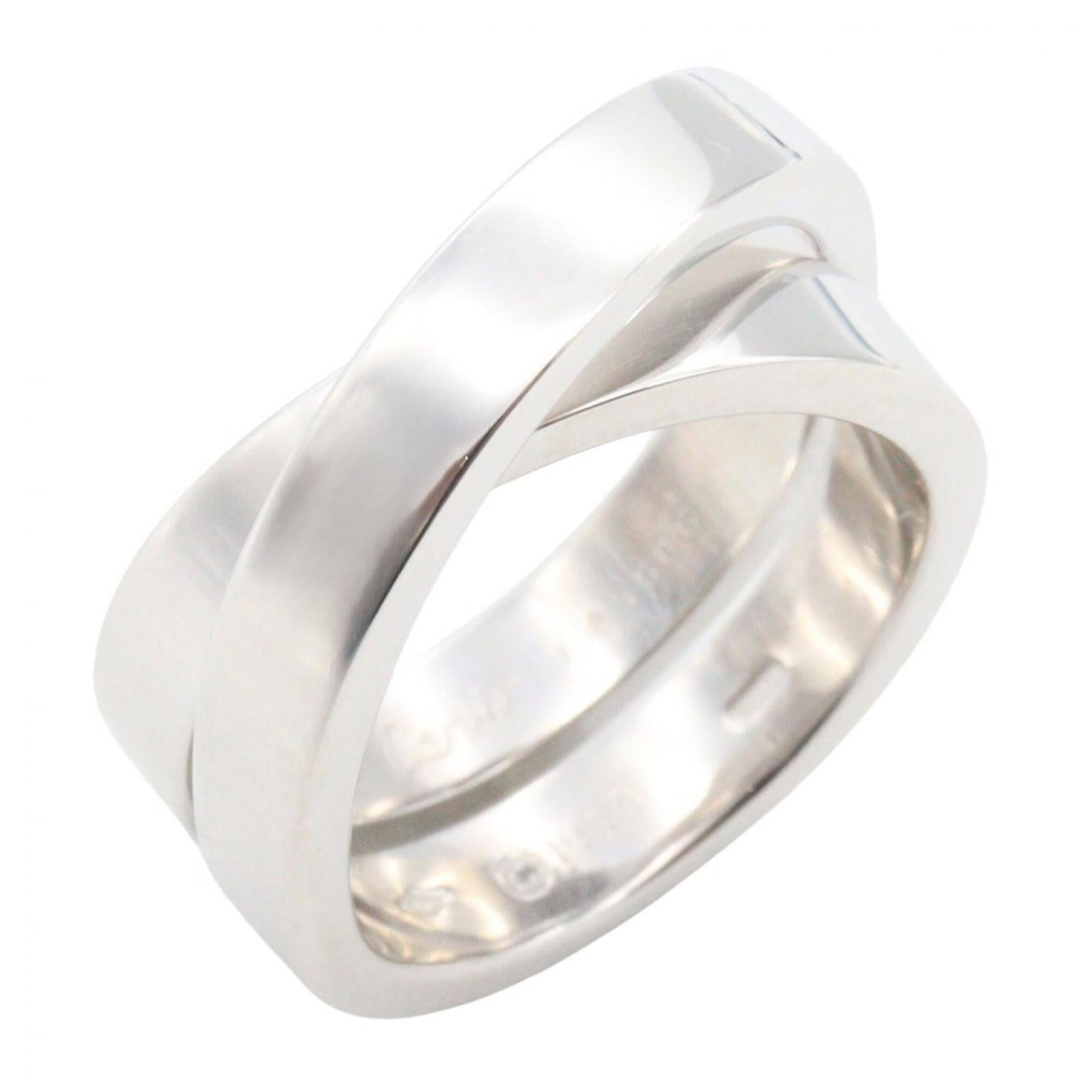 CARTIER Band Ring White Gold (18K): CARTIER Band Ring White Gold (18K) Cartier Band Ring White Gold (18K) is a gently used, very good condition piece featuring 18K white gold with minor scratches or light marks. The silver tone is