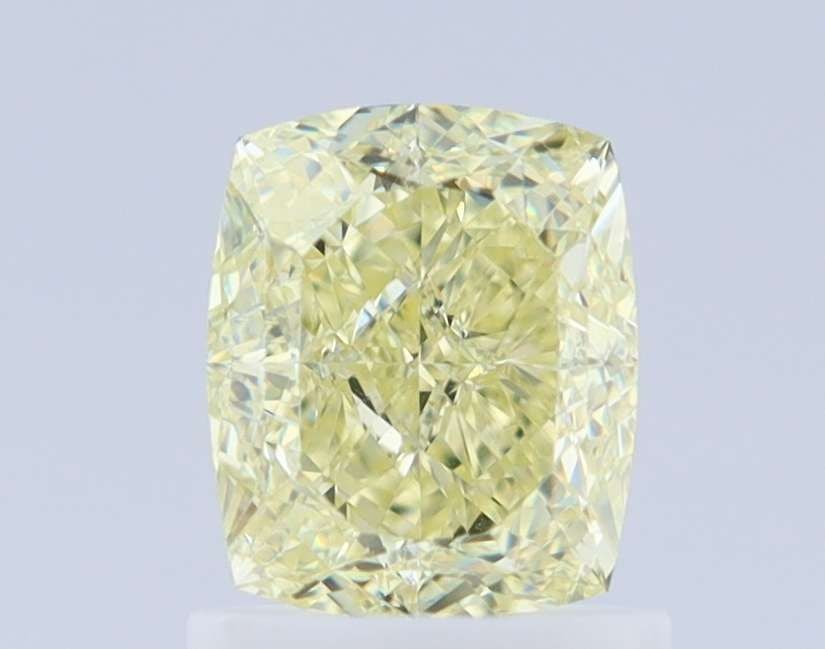 GIA Cushion Brilliant 1.21ct Fancy Light Yellow VVS1 - Loose Natural Diamond: GIA Cushion Brilliant 1.21ct Fancy Light Yellow VVS1 - Loose Natural Diamond GIA certified 1.21ct Fancy Light Yellow VVS1 diamond, showcasing exceptional clarity and a vibrant, sunny hue. With EX