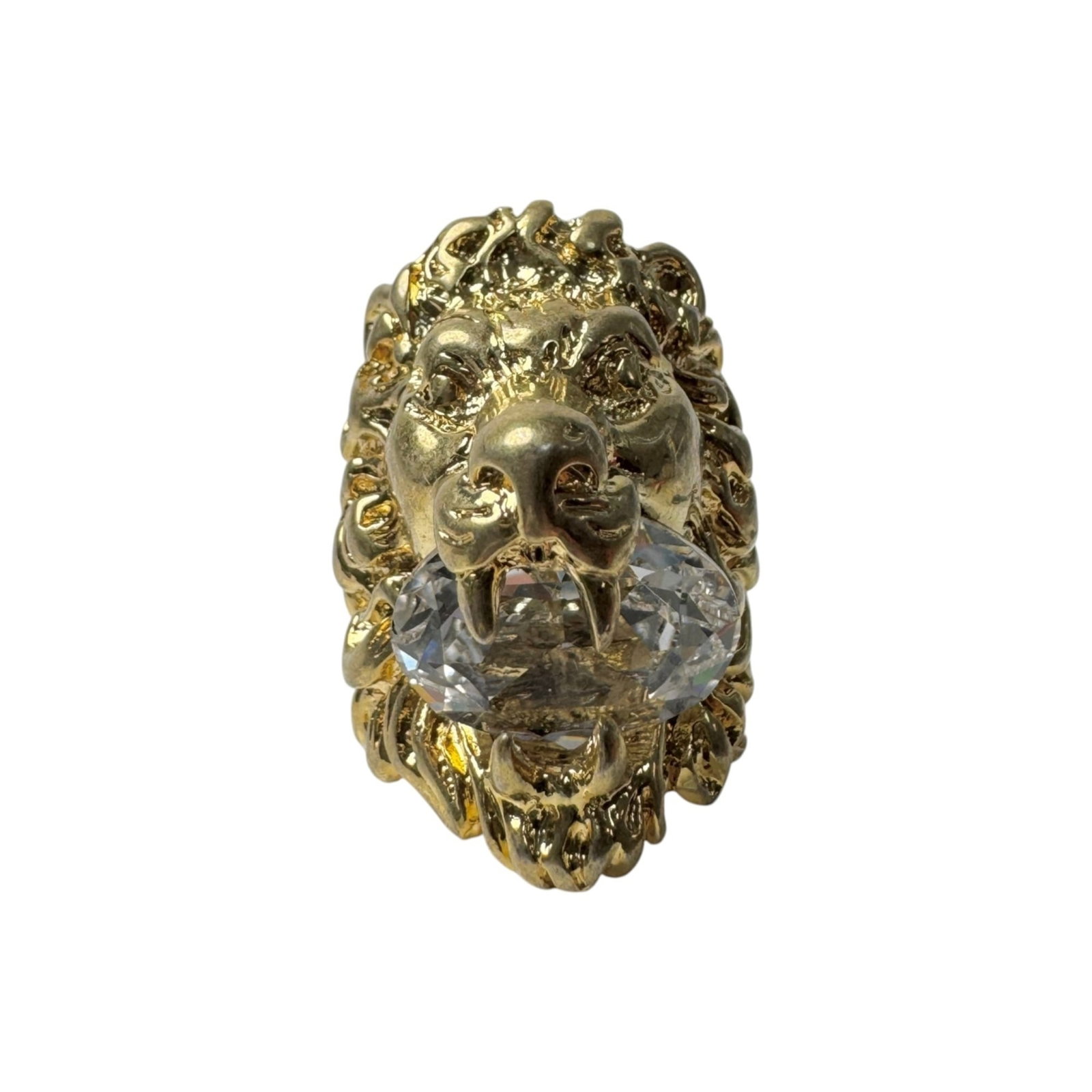GUCCI Band Ring Metal: GUCCI Band Ring Metal Gold metal band ring from Gucci, featuring a classic design with visible scratches and scuffs. The item is fully functional and in good overall condition, with a US size of 4.5.
