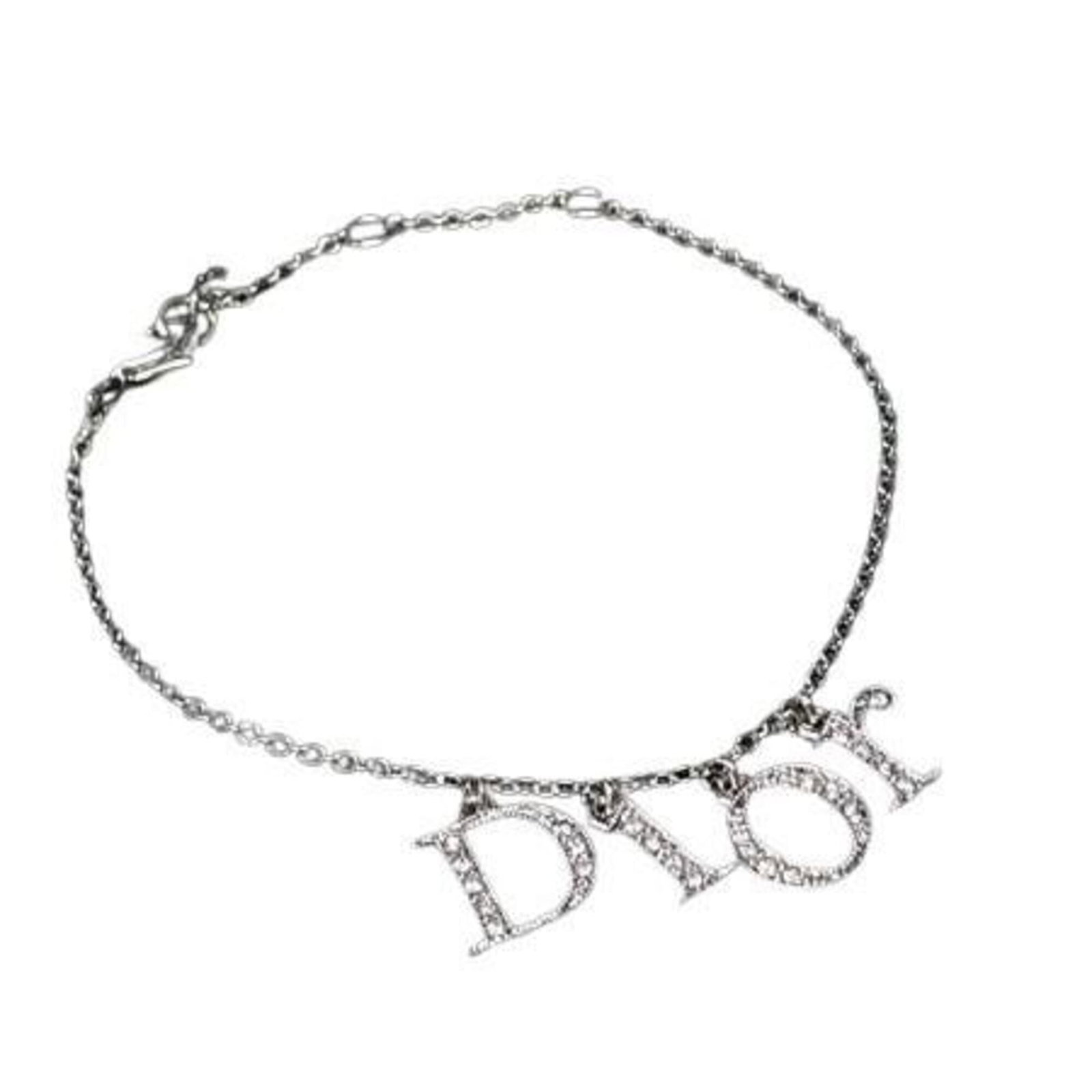 CHARM Charm Bracelet Metal Rhinestone: CHARM Charm Bracelet Metal Rhinestone Metal Rhinestone Charm Bracelet in Silver, 21cm Long. This like-new charm bracelet features a silver metal base adorned with rhinestones, adding a touch of
