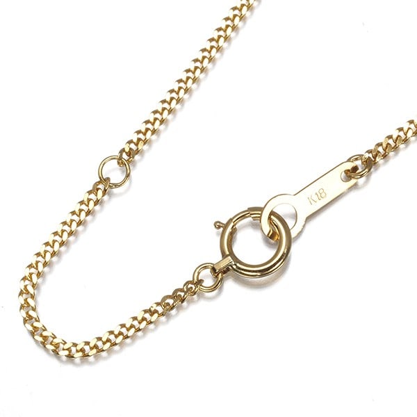 Curb Chain Necklace 2-Side Single 40Cm 18K 750 Yellow Gold: Curb Chain Necklace 2-Side Single 40Cm 18K 750 Yellow Gold 18K yellow gold chain necklace with a 40cm length, perfect for adding a touch of elegance to any outfit. This 18k yellow gold chain is carefu
