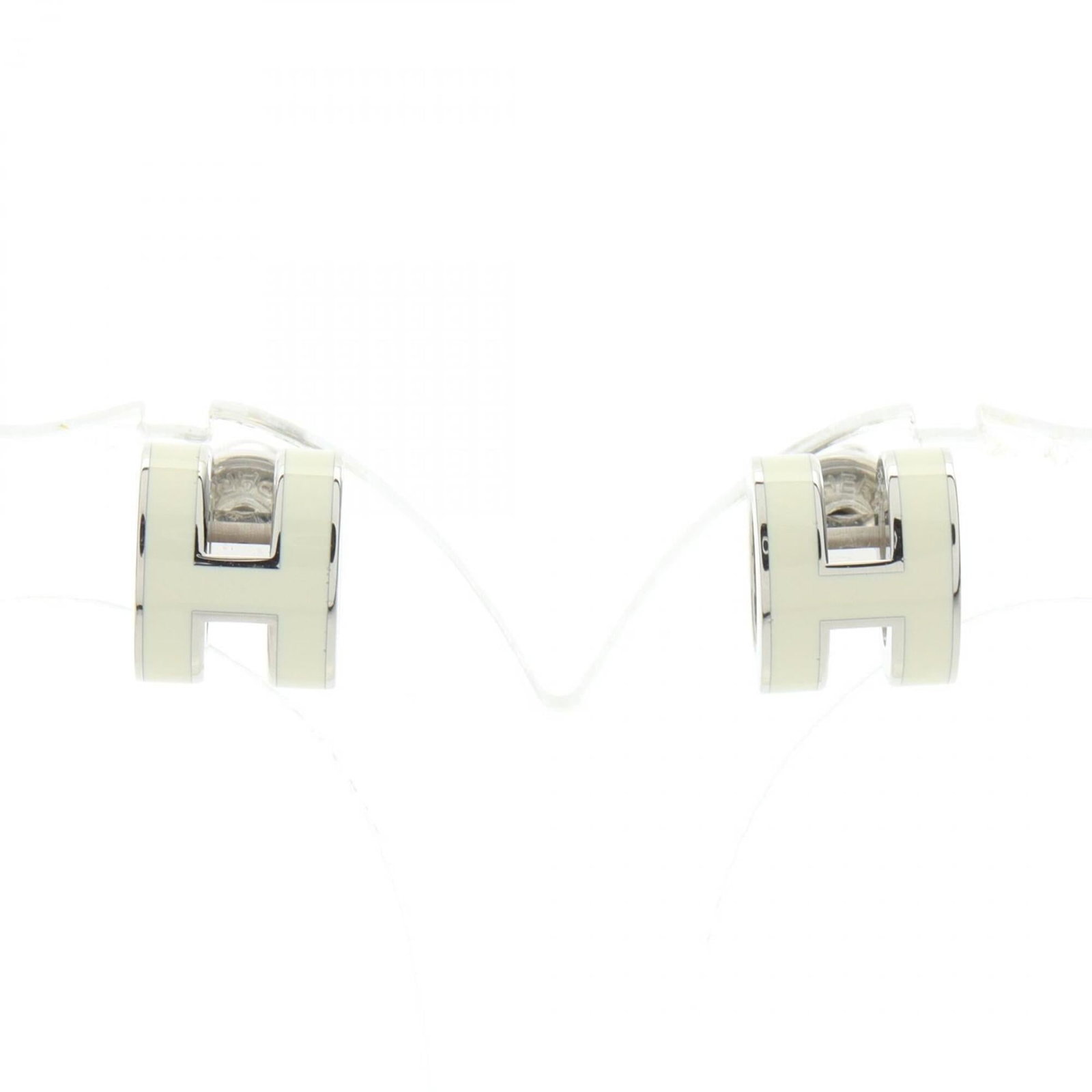 HERMES Stud Earrings Stainless Steel: HERMES Stud Earrings Stainless Steel Stainless steel stud earrings with an elegant ivory finish, these Hermes earrings add a touch of sophistication to any outfit. Made from durable stainless steel,